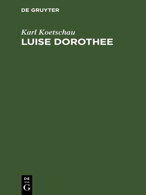 cover image of Luise Dorothee